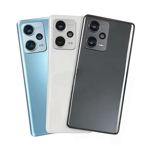 for Xiaomi Redmi Note 12 Pro+ 5G Back Glass Battery Door Cover Replacement, Rear Housing Case with Camera Lens, for Redmi Note 12 Pro Plus 5G Rear Glass Panel Back Cover Repair Parts (White)