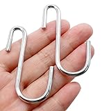 ESFUN 30 Pack Heavy Duty S Hooks Pan Pot Holder Rack Hooks Hanging Hangers S Shaped Hooks for Kitchenware Pots Utensils Clothes Bags Towels Plants