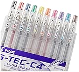 Pilot G - Tec C4 Gel Microtip Rollerball 0.4 mm - Assorted, Pack of 10