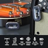 Xvive A58 Wireless Guitar System 5.8GHz Wireless Guitar Transmitter Receiver for Active or Passive Pickup Electric/Acoustic Bass Guitar