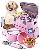 Rubyloo The Original Doggy Bag™ - Ultimate Dog Travel Bag for Supplies with 2 BPA-Free Travel Bowls and 2 Food Containers - A Dog Mom Bag for Day Trips, Road Trips & Weekends Away