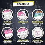 Flexies Pilates Ring Workout Cards -58 Exercise ring Card with Pilates circle Work Out Posture, Instruction & Breathing Tips | Free Dry-Erase Marker & Binding ring|Pilates Equipment Thigh Master guide