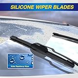 5 PLUS® Silicone Windshield Wipers Replacement for 2015-2019 SUBARU Outback 2014-2018 SUBARU Forester Wiper Blades(Set of 3),Automotive Replacement Windshield Wiper Blades For My Car-26"/17"/14"