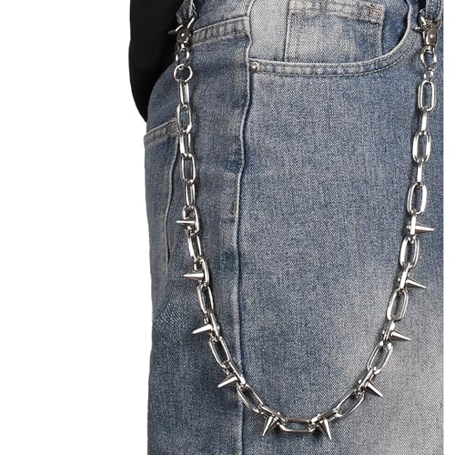 Wallet Chain Pants Chain Hip Hop Punk Jeans Chain Key Chain Goth Heavy Rivet Accessories for Women Men