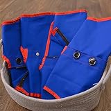 Children's Factory Snap, Button, Zipper Manual Dexterity Learning Vests for Toddlers Ages 3+ Years, Set of 4, Blue, Kids US