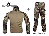 Emerson Airsoft Military bdu Tactical Suit Combat Gen3 Uniform Shirt Pants (Woodland, Large)