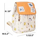 MONMOB Neko Atsume Anime Backpack Cover Type Cute Cat Backpack Teenage Girls' Backpack Bookbag Outdoor Daypack Gift for Women Girls