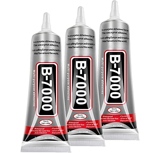 FITTDYHE B7000 3PCS 50ML Clear Glue - Multipurpose Super Adhesive for Jewelry Making, Phone Repair, Nail Art, Wood, Glass, Charms