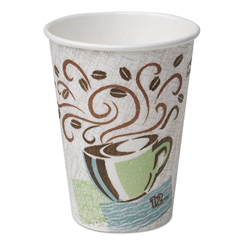 Dixie PerfecTouch 12 Oz Insulated Paper Hot Coffee Cup by GP PRO (Georgia-Pacific), Coffee Haze, 5342DX, 500 Count (25 Cups Per Sleeve, 20 Sleeves Per Case)