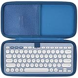 Lebakort Hard Case Compatible with Logitech Pebble Keys 2 K380s K380 Keyboard (Classic Blue Case)