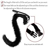 HOMEGYMFREE Cat Cosplay Costume, Soft 3D Kitten Toe Beans Cat Paw Gloves Tail Ears Collar Set, Anime Cosplay Set Black…