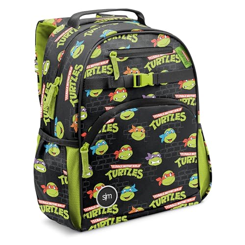 Simple Modern Medium Nickelodeon Viacom Kids Backpack for School Girls and Boys | Kindergarten Elementary Toddler Backpack | Fletcher Collection | Kids - 15" tall | TMNT Turtles Unite