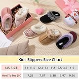 Besroad Kids Girls Boys Fluffy Winter Warm Wide House Summer Slippers Lightweight Fuzzy Bedroom Fur Slippers for Little Kids Big Kids Tan Little Kid 12.5-13