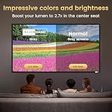 ALR Projector Screen for Standard Throw- Wall Mounted - High Contrast 70% ALR High Brightness 2.7X Gain - 120 inch 16:9 Gray Screen-by SilverMagic