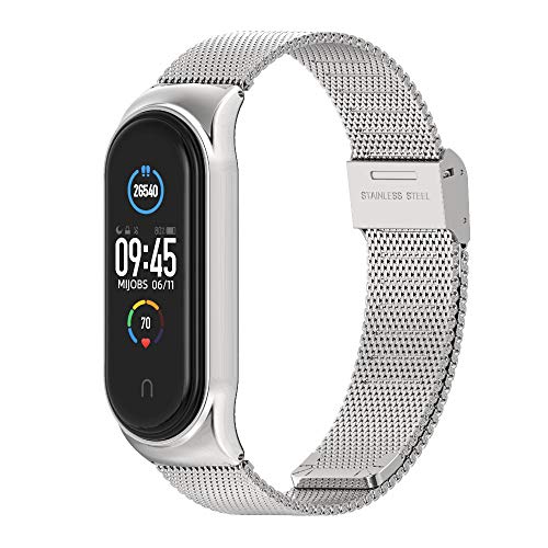 MIJOBS Strap for Xiaomi Mi Band 5 Mi Band 6 Mi Band 7 Breathable Replacement Strap for Band 4/Mi Band 3 Smartwatch Straps Wristband Bracelet for Women Men