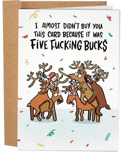 Sleazy Greetings Funny Birthday Card for Men or Women - Hilarious Birthday Card for Best Friend - Inappropriate Birthday Card for Him or Her - Rude Birthday Card for Adults - Five Bucks