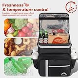 GoHimal Food Delivery Backpack, Insulated Food Delivery Bags for Takeout Bike, Large Pizza Takeout Bag for HOT/COLD with 4 Pockets Reflective Perfect for Uber Eats, Camping & Beach