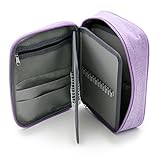 BTSKY® High Capacity Zipper Pens Pencil Case- Multi-Functional Stationery Pouch 72 Slots Colored Portable Pencil Bags With 2 Removable Sleeves(Purple)