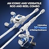 KastKing Centron Lite Spinning Fishing Reel Combo 6'0" L 500 Reel,White