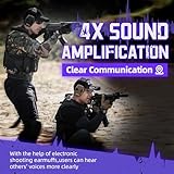 ZOHAN Electronic Shooting Earmuffs with Patches, 2Pack Hearing Protection for Shooters, NRR 23dB Noise Reduction, Gun Range Ear Protection Headphones(Black+Brown)