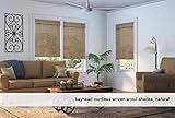 Cordless Woven Wood Roman Shades, 62W x 48H, Hatteras Camel, Sizes 20-72 Wide and 24-72 High