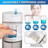 ZOFGENOW Automatic Mouthwash Dispenser for Bathroom,Bathroom Accessories 19.4 Fl Oz Dispensers with Magnetic Cups,Wall Mounted Dispenser,Suitable for All Age Groups,White