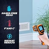 KIZEN Infrared Thermometer Gun (LaserPro LP300) - Handheld Surface Thermometer for Griddle, Grill, Oven, Pizza Oven, Vehicle's Engine, and A/C - Laser Surface Temp Reader -58F to 1112F