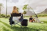 ONIVA - a Picnic Time Brand Fusion Original Design Outdoor Folding Chair, Gray with Blue Frame, 33 x 7 x 21