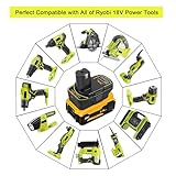 ZLWAWAOL 2 Pack DM18RL Battery Adapter Converter with USB Socket & Type-C Compatible for Dewalt 20V & Milwaukee M18 Li-Ion Battery Convert to Ryobi 18V P108 ABP1801 Battery