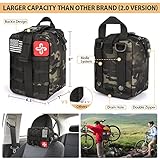 Survival Kit, 250Pcs Survival Gear First Aid Kit with Molle System Compatible Bag and Emergency Tent, Emergency Kit for Earthquake, Outdoor Adventure, Hiking, Hunting, Gifts for Men Women