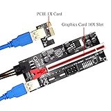 BTBcoin 6 Pack PCI-E Riser 010S GPU Riser Adapter Card PCI-Express 1X to 16X Riser Card with 8 Solid Capacitors for Bitcoin Ethereum Mining