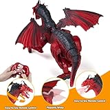 HAYXUN Remote Control Dragon Toy for Kids – Realistic Large Dragon Figure with Flapping Wings, Roaring Sound, Mist-Spraying, LED Light-Up Eyes – Birthday for Boys, Girls Ages 3+