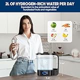 2025 Desktop Hydrogen Water Bottle Generator, 72 Ounces Hydrogen Water Ionizer Pitcher Generator Machine with PEM Concentrator Technology, Hydrogen Content up to 3000 PPB VVV1