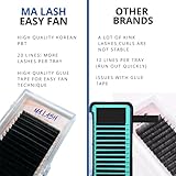 MA LASH Easy Fan M 0.07 7-15mm Eyelash Extension Supplies Rapid Blooming Volume Eyelash Extensions Mix Volume Lashes Self Fanning Individual Eyelashes Extension (M 0.07 (7-15mm mixed))