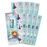 Disney Frozen Anna and Elsa Backpack School Supplies Set for Girls ~ Bundle with 16" Frozen School Bag, Lunch Bag, Plastic Water Bottle, Frozen Stickers, and More.