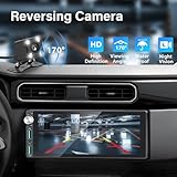 Single Din Car Stereo with Apple Carplay Android Auto,6.9 Inch IPS Touch Screen Car Stereo with Backup Camera, Car Raido Support Mirror Link Bluetooth Handsfree FM AM USB EQ SWC