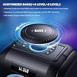 W-KING 250W PEAK Party Large Bluetooth Speaker Loudest Boom Box/Massive 120dB/12 Custom Bass, Big Portable Speaker Wireless, 2x6.5'' Subwoofer Super Bass/IPX5/MIC &GTR in/USB/TF/AUX, Removable Battery