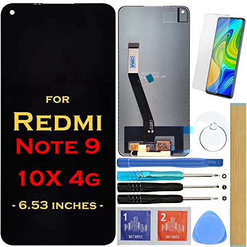 HLTECH Screen Replacement LCD Display Touch Digitizer Assembly for Xiaomi Redmi Note 9 Redmi 10X 4G (Not for Redmi Note 9s|9 Pro)