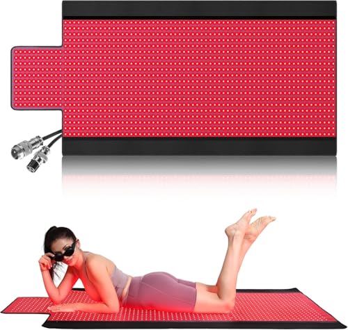 2025 New 73" x 33" Full Body Red Light Therapy Mat, FSA HSA Eligible Red Light Therapy Blanket, 1370pcs Dual Wavelength LEDs(660nm& 850nm), Premium Leather, Adjustable Timer & Intensity