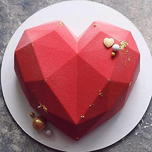 Heart Shaped Silicone Cake Mold 3D Geometric Cake Mold Silicone Mousse/Chocolate Cakes Mould For Birthday