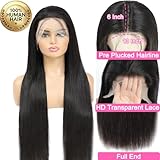 CUTE BEIN 250% Density 30 Inch 13x6 Lace Front Wigs Human Hair,100% Human Hair, Straight HD Transparent Lace Front Human Hair Wigs for Black Women, Glueless Wigs Human Hair Pre Plucked with Baby Hair