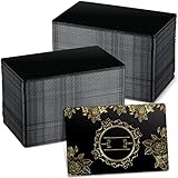 300 Pieces Metal Engraving Blanks Multipurpose Aluminum Sheet Aluminum Business Card Blanks for Cnc Engraver Laser Engraving DIY Cards, Thickness 0.21 Mm/ 0.01 Inch (black)