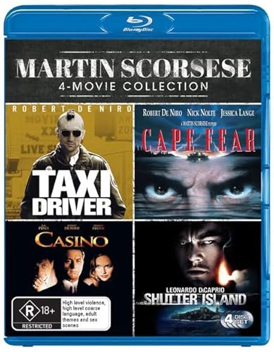4 Movies - Martin Scorsese Collection - Taxi Driver / Cape Fear / Casino / Shutter Island - Blu-ray Set