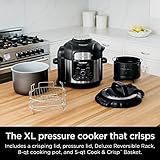 Ninja FD401 LP3 Foodi 12-in-1 Deluxe XL 8 qt. Pressure Cooker & Air Fryer that Steams, Slow Cooks, Sears, Sautés, Dehydrates & More, with 5 qt. Crisper Basket, Reversible Rack & Recipe Book, Silver