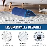 Everlasting Comfort Foot Rest for Under Desk at Work - Memory Foam Office Foot Stool & Under Desk Footrest Leg Elevation Pillow for Gaming & Home Office, Supports Posture