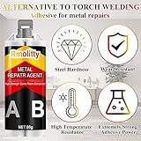 Metal Glue, Glue for Metal High Strength Bonds Metal to Metal (40g*2), Weld Metal Repair Glue, Metal Epoxy for Steel, Metal, Cast Iron