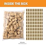 FastRack Bag of 100, #8 Premium Straight Corks for Wine Bottles - 1.73" x 0.87" (44 mm x 22 mm) - Beige, Wine Bottle Cork Stoppers, Replacement Corks for Liquor Bottles