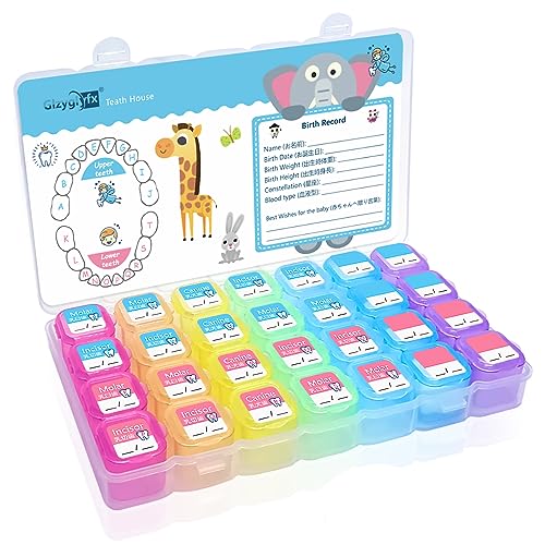 Glzyglyfx Tooth Fairy Box, Tooth Holders for Kids Keepsake, Tooth Container Box Gift, Tooth Saver PP material for Boy or Girl, Allows you to easily store your baby's lost teeth(2 PCS)