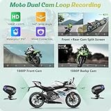 Carpuride W603D Motorcycle GPS Carplay Screen, Wireless CarPlay & Android Auto for Moto, with HD 1080P Dual Cameras, Remote Control，6.3" Waterproof Touchscreen, BT Aduio, Loop Recording, Navigation