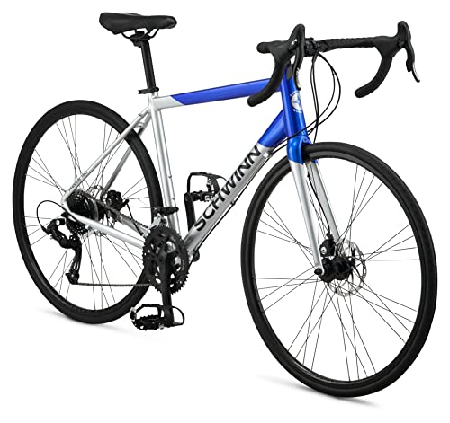 Schwinn Phocus 1.6 Disc Road Bike, 700c Bike for Men and Women, 16-Speed Road Bicycle, Lightweight Aluminum Frame, Alloy Carbon Fork, Disc Brakes, Aerodynamic Riding Position, Bikes for Adults